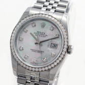 Rolex Datejust 36 Ref 116244 Steel MOP Diamond Dial & Bezel
